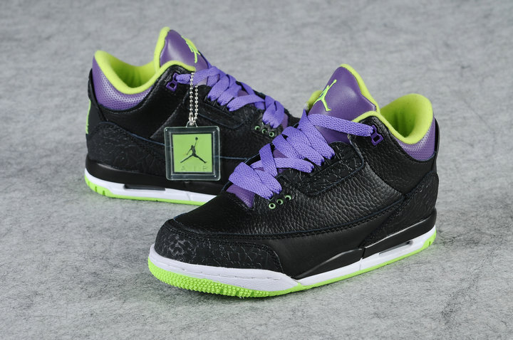 Air Jordan 3 Kid'S Shoes Black/Blueviolet Online